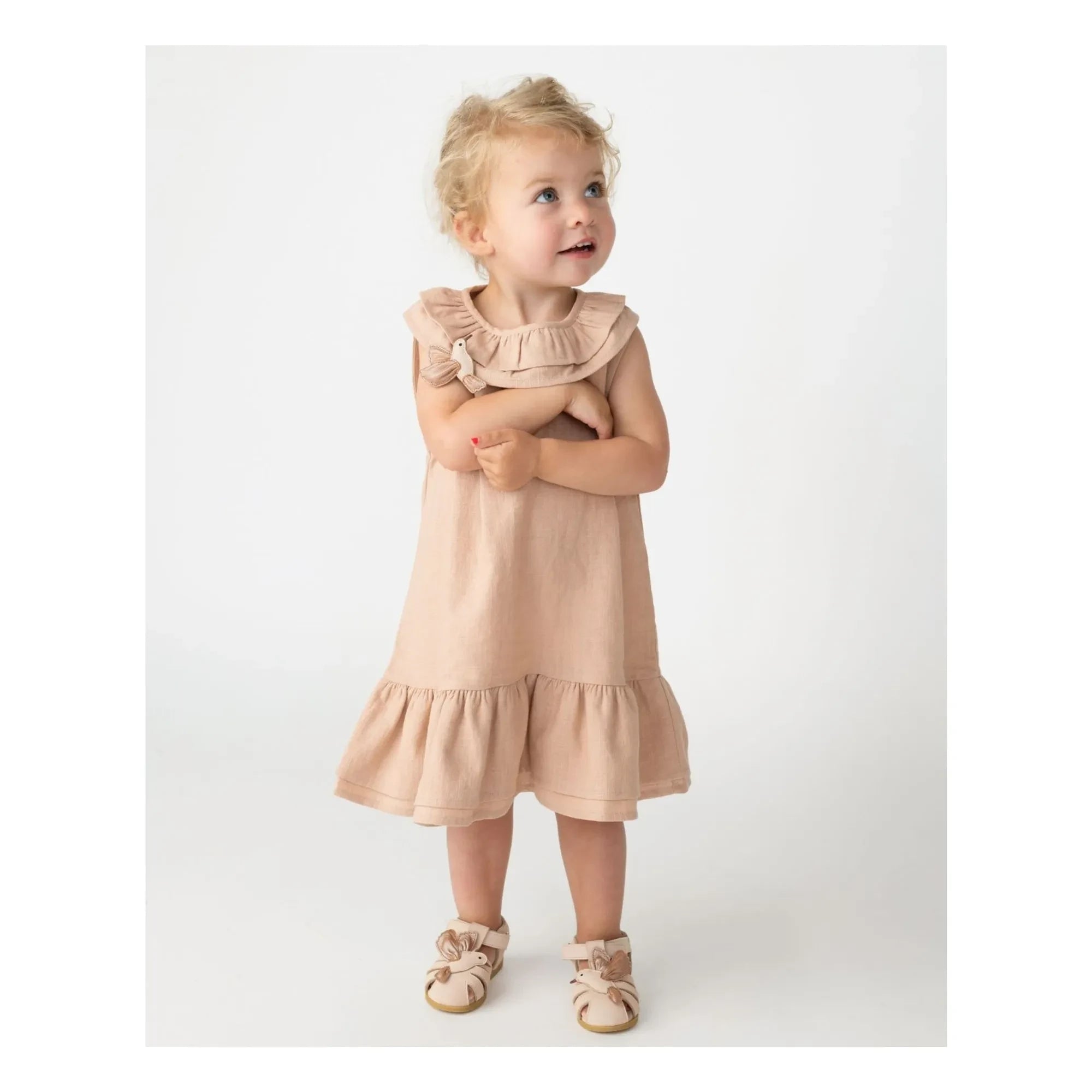 Donsje - Vestido Michelle de Lino | Rosa Claro