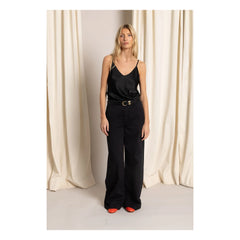 Smallable Mujer - Pantalón Ancho París | Negro