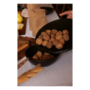 Woodmata - Plato de terracota D28cm | Negro
