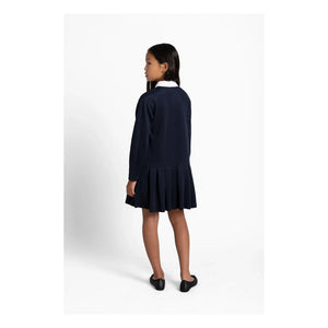 Vestido polo Belgarvia para niña pequeña | Azul marino