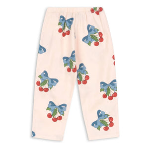 Konges Sløjd - Pantalones de algodón orgánico Frankie Cherries | Rosa
