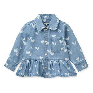 Liewood - Denim Kenza Hearts Ceket | Açık Mavi