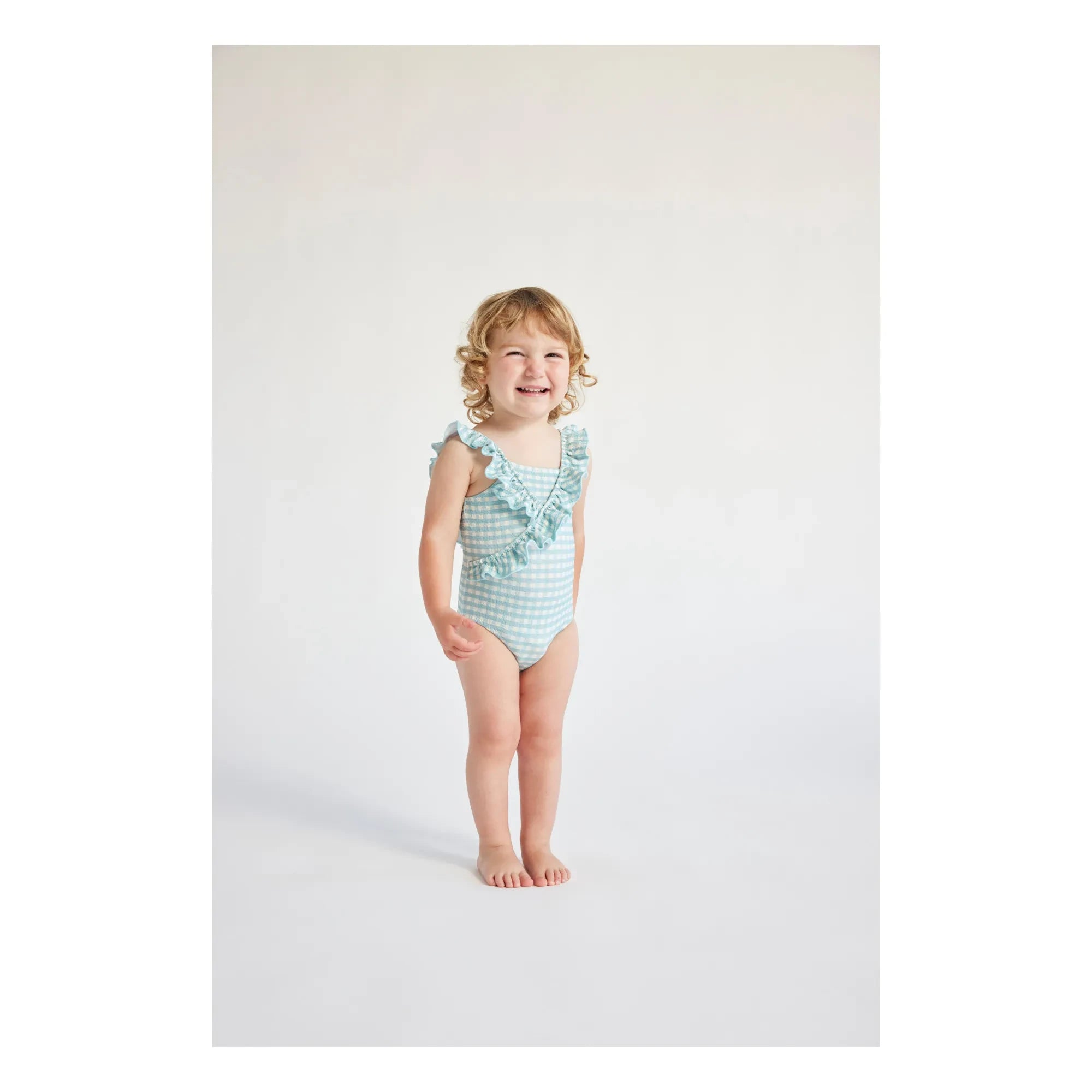 Bobo Choses - Bañador de una pieza Vichy | Azul claro