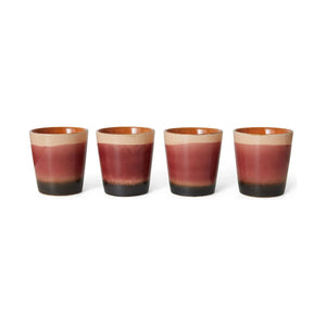 HKliving - Taza de cerámica de gres | Rojo ladrillo