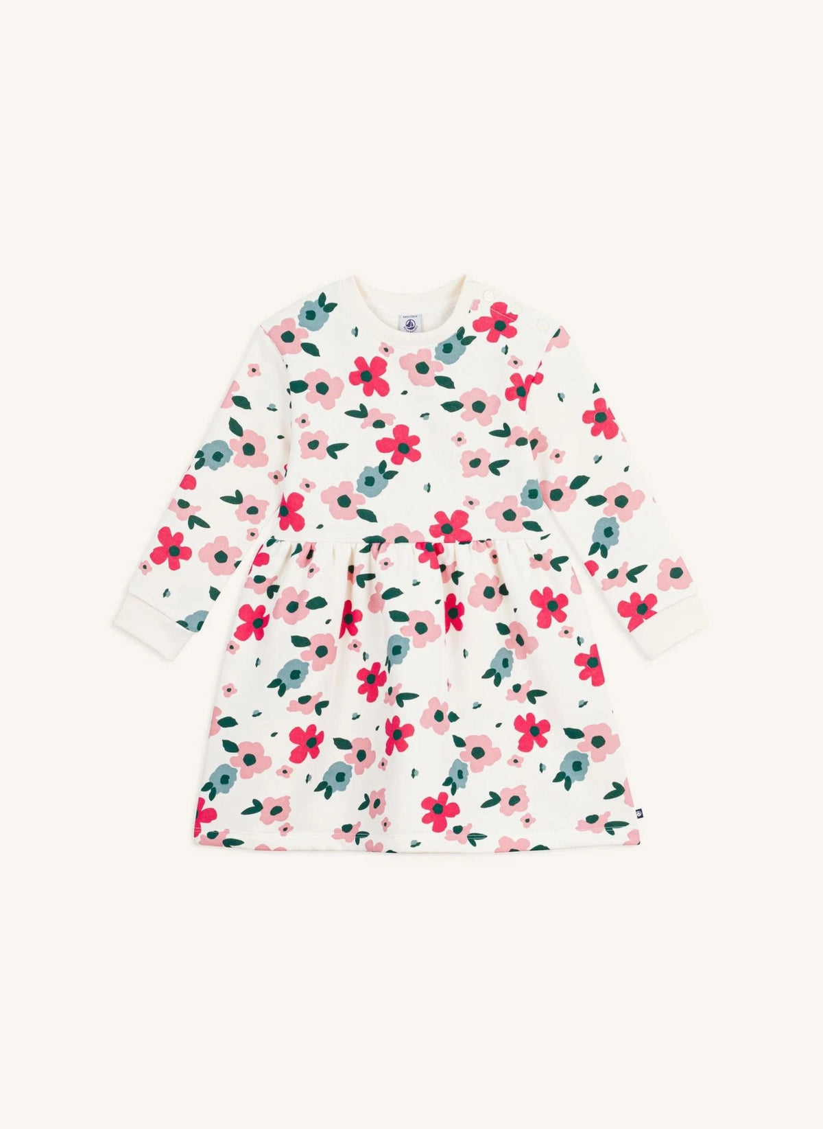 Petit Bateau - Vestido de flores | Crudo