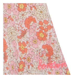 Bonton - Vestido fruncido de avellana floreada | Rosa