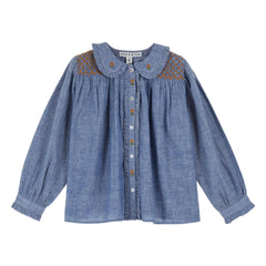Emile et Ida - Blusa fruncida | Azul