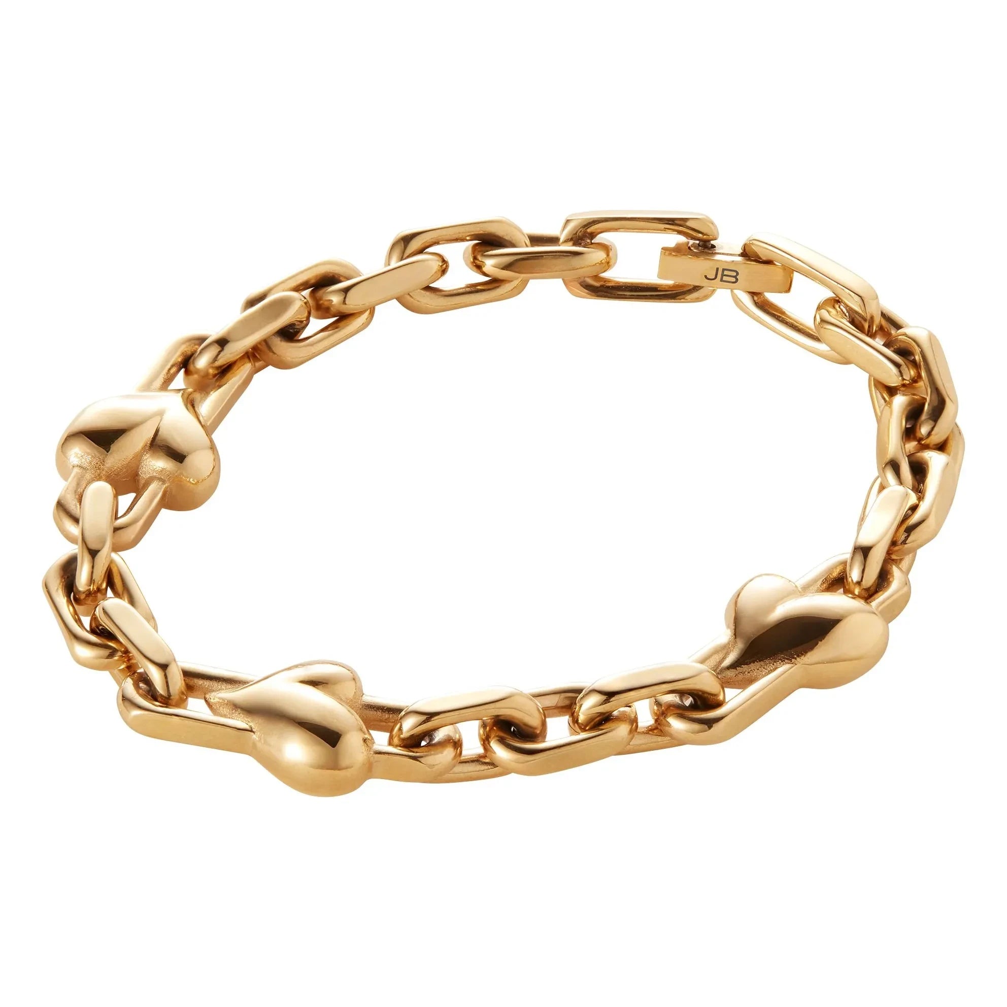 Jenny Bird - Pulsera de cadena Art Heart | Oro