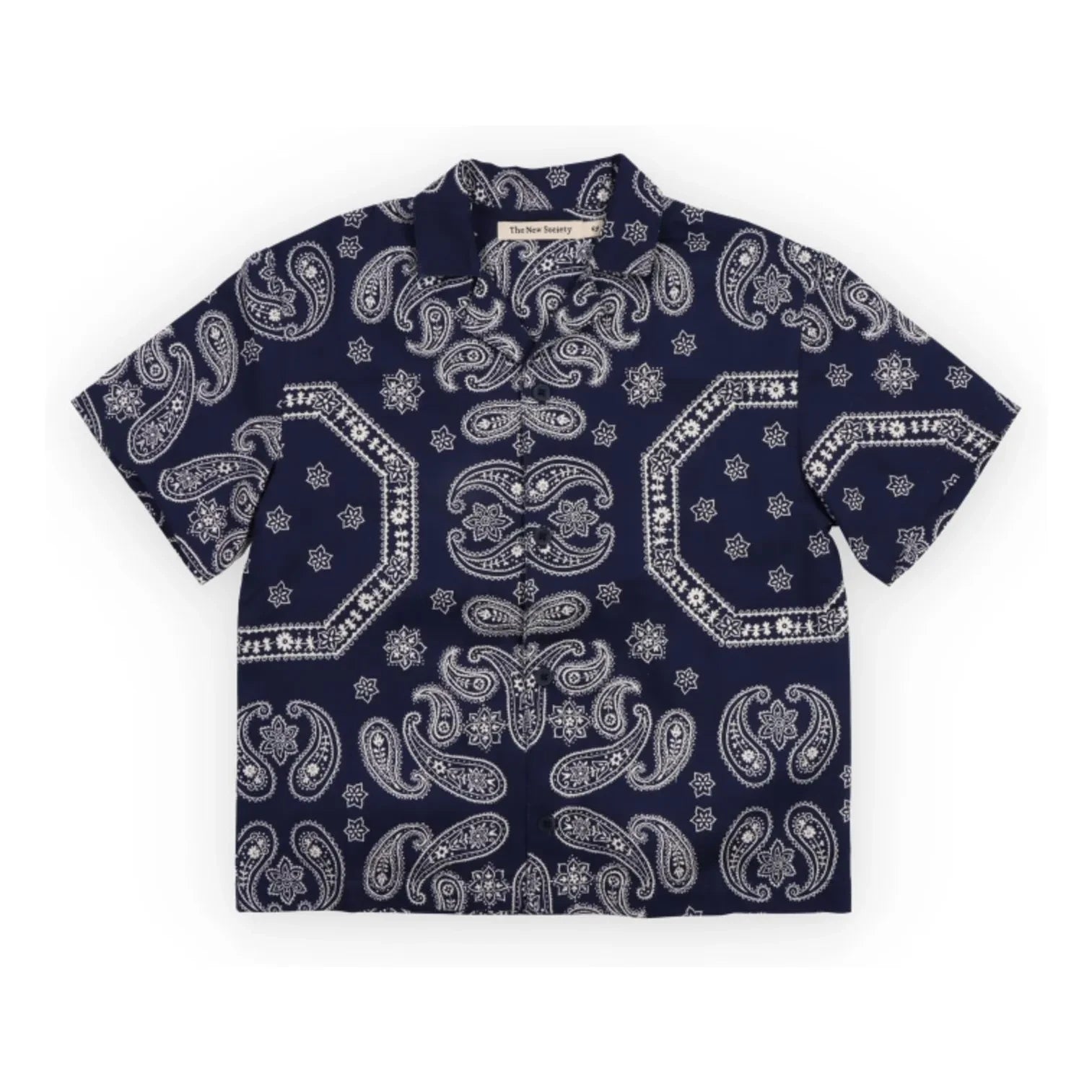 the new society - Aster Bandana Camisa | Azul Oscuro