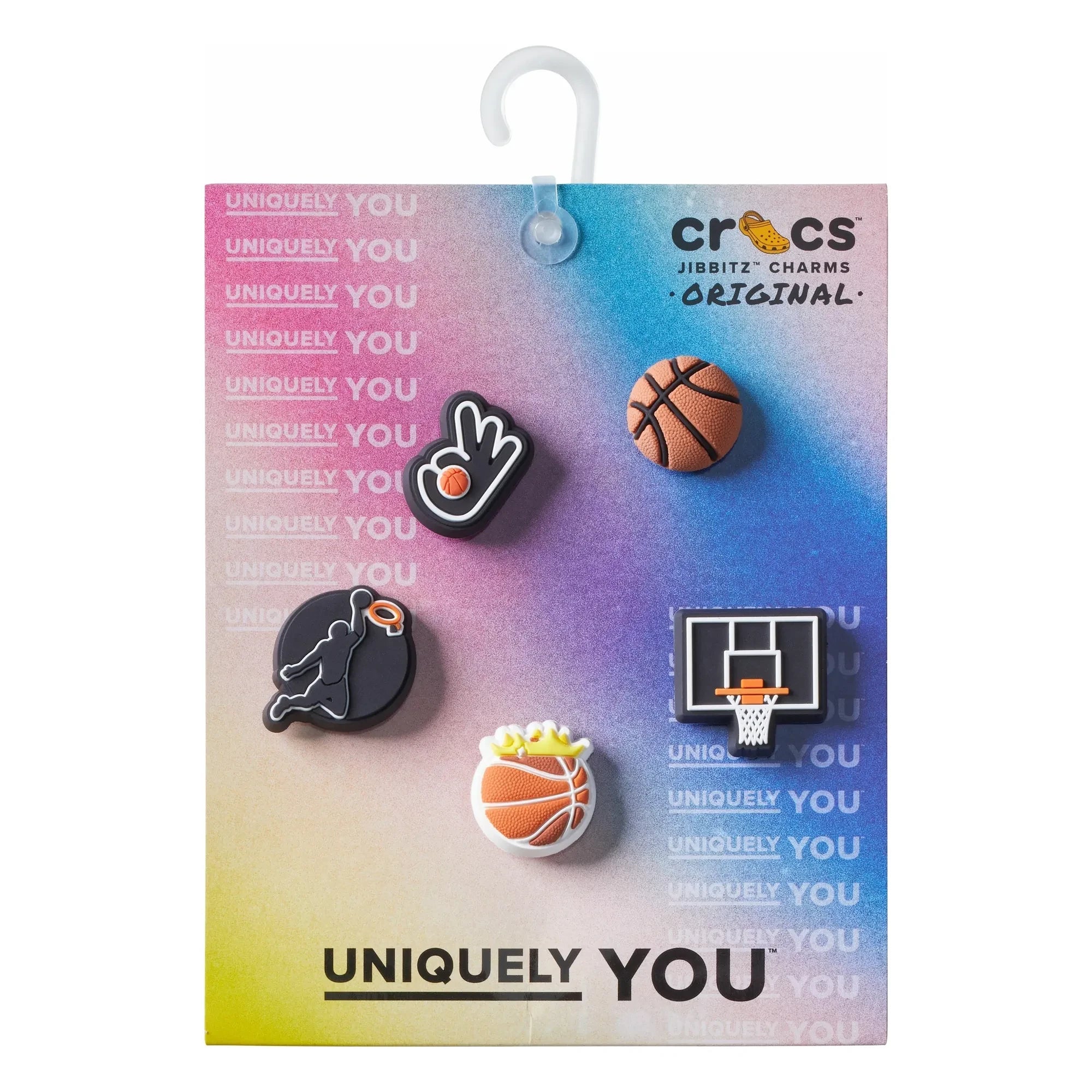 Crocs - Juego de 5 Jibbitz de Baloncesto | Negro