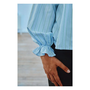 Poudre Organic - Blusa de rayas Garam | Verde