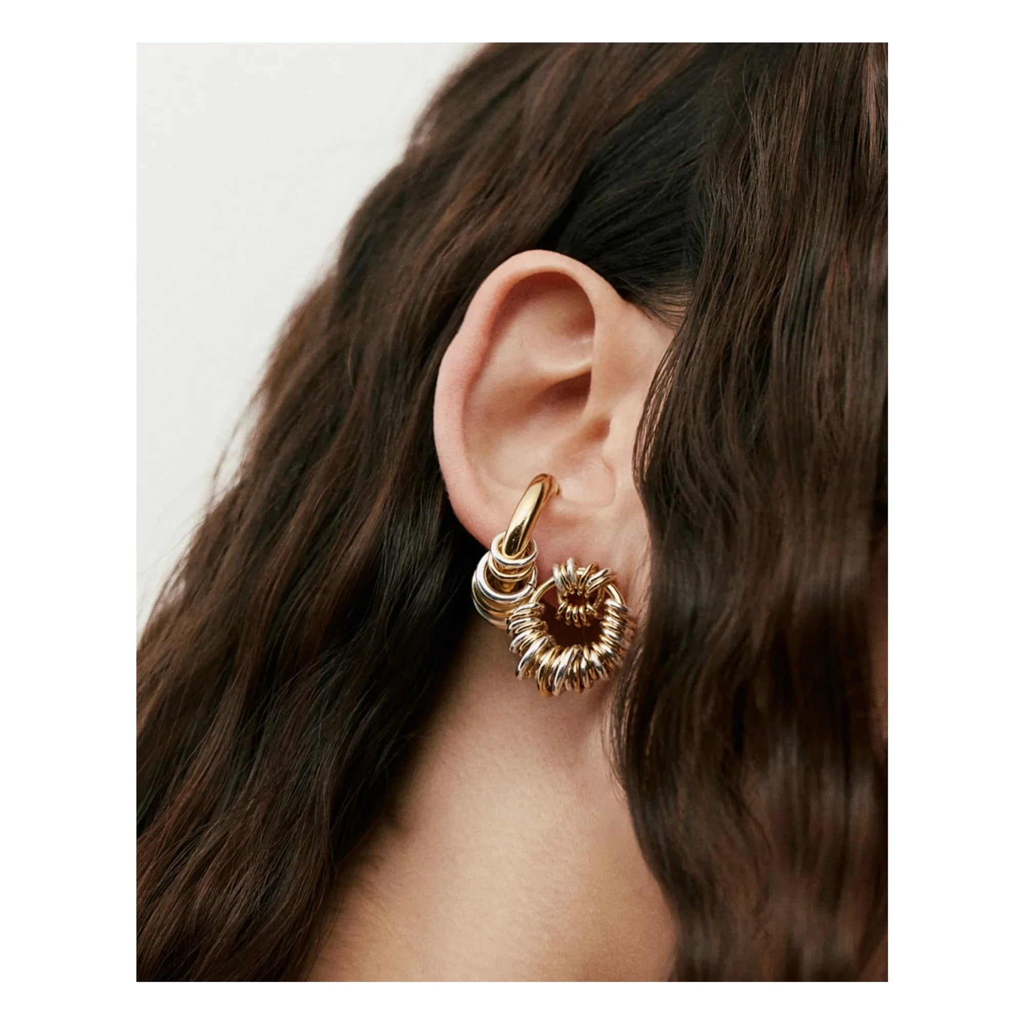 Sigal - Aretes de clic | Oro/Plata