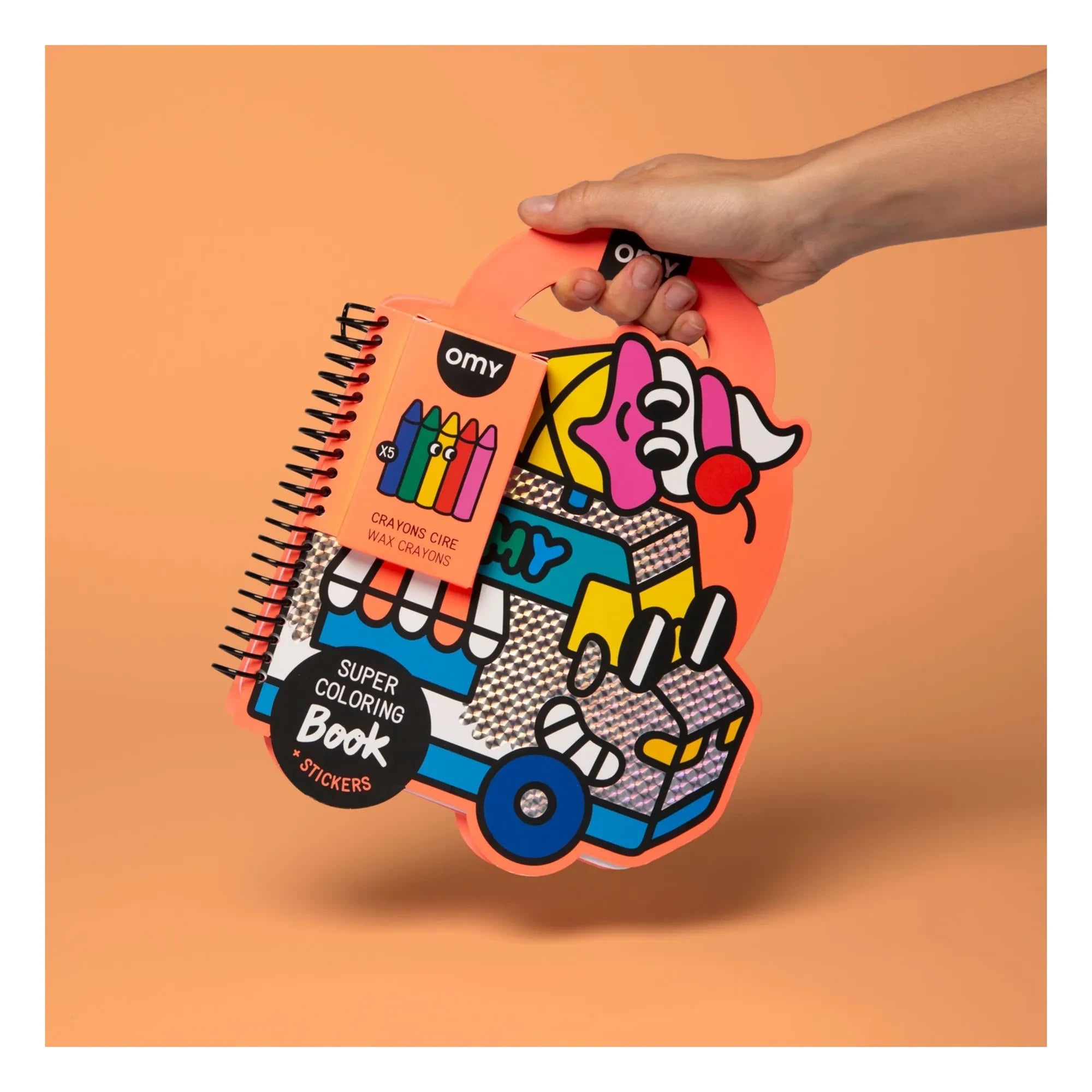 Omy - Libro de colorear y pegatinas