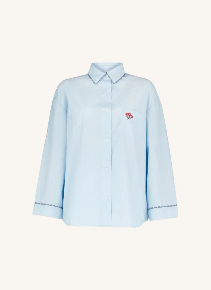 Becksöndergaard - Scallop Flotile Top de pijama | Azul