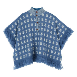 Emile et Ida - Poncho de lana Lale | Azul