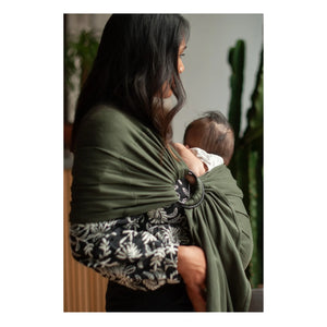 Mama Hangs - Envoltura de Bebé de Algodón Orgánico | Verde Oliva