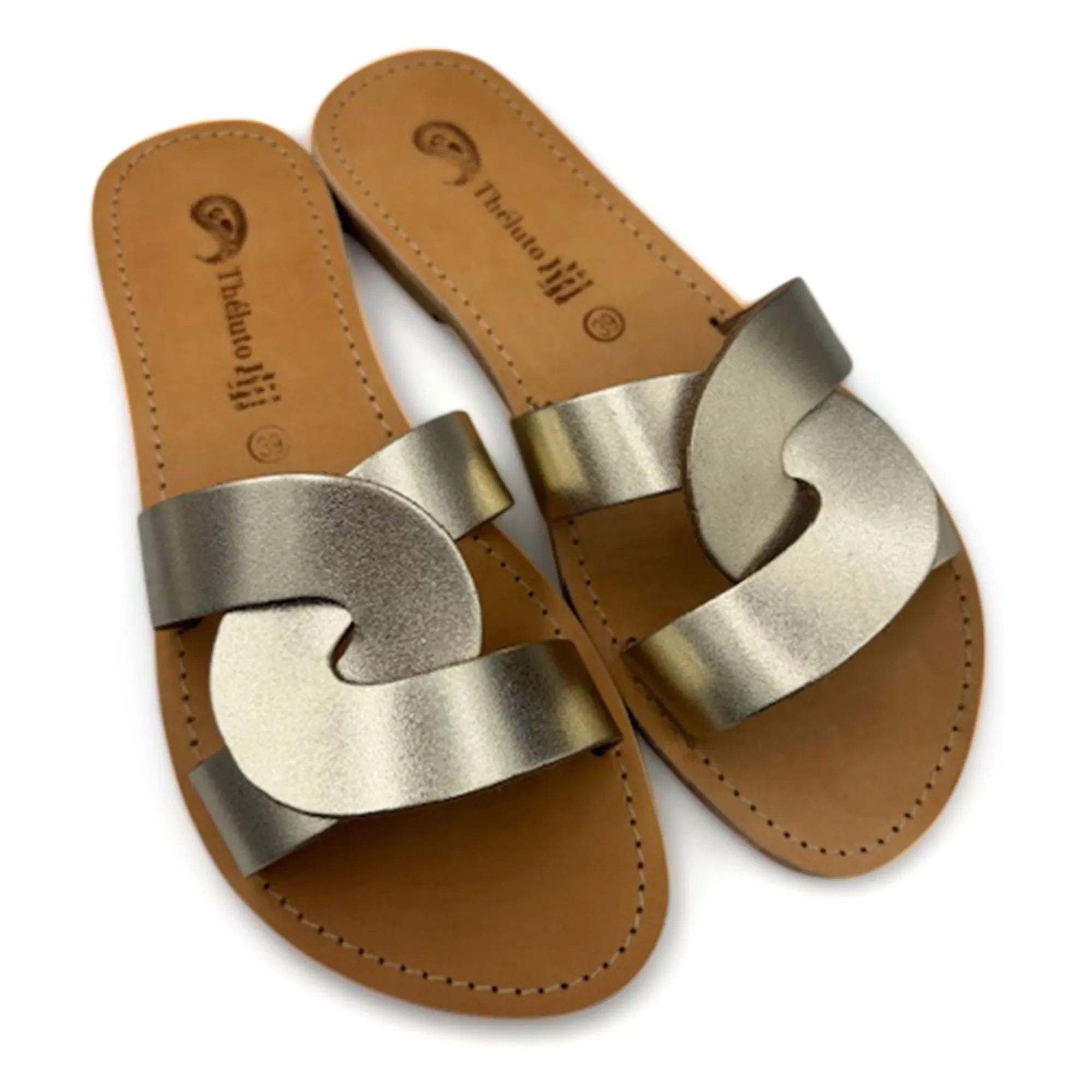 Théluto - Zapatillas metálicas ciruela | Dorado