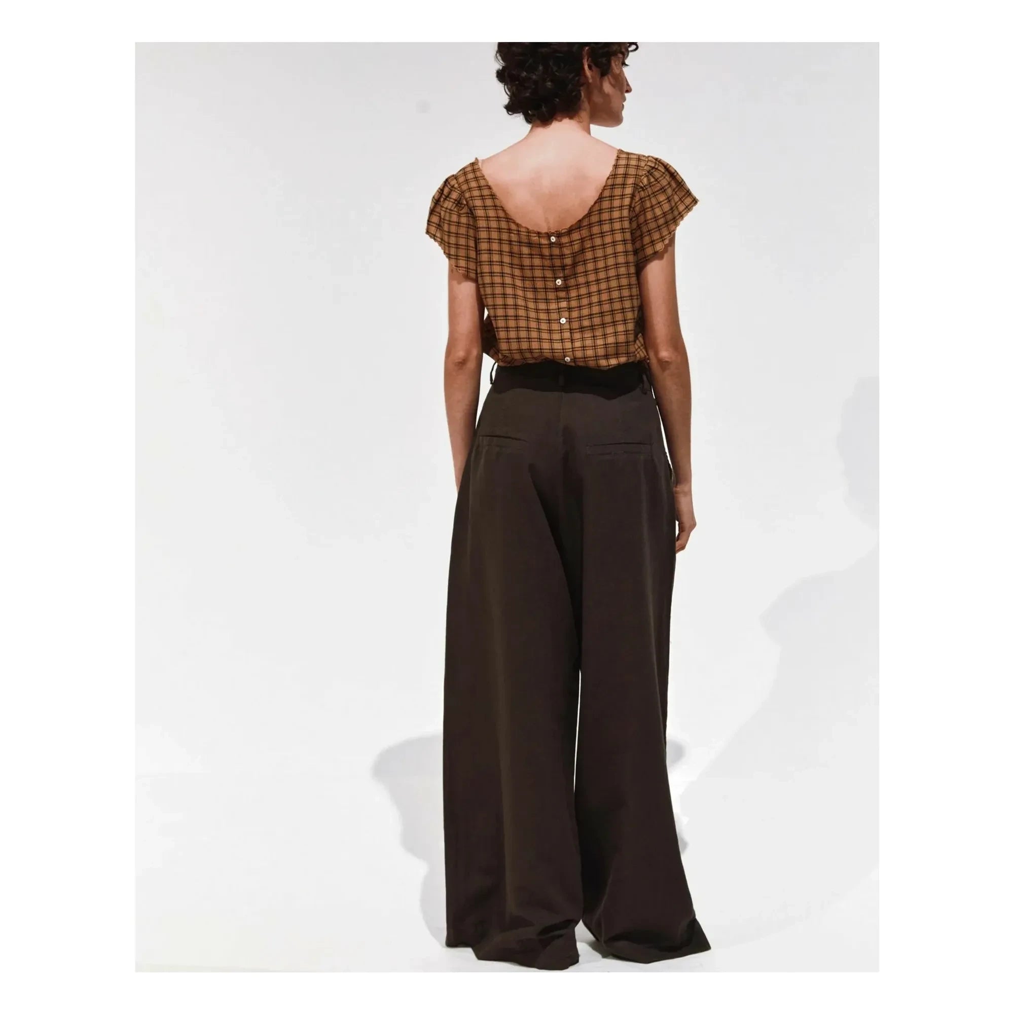 Emile et Ida - Pantalones Brady de lino y algodón | Gris carbón
