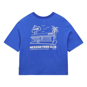 a.p - Camiseta de algodón orgánico Mexican Food | Azul real