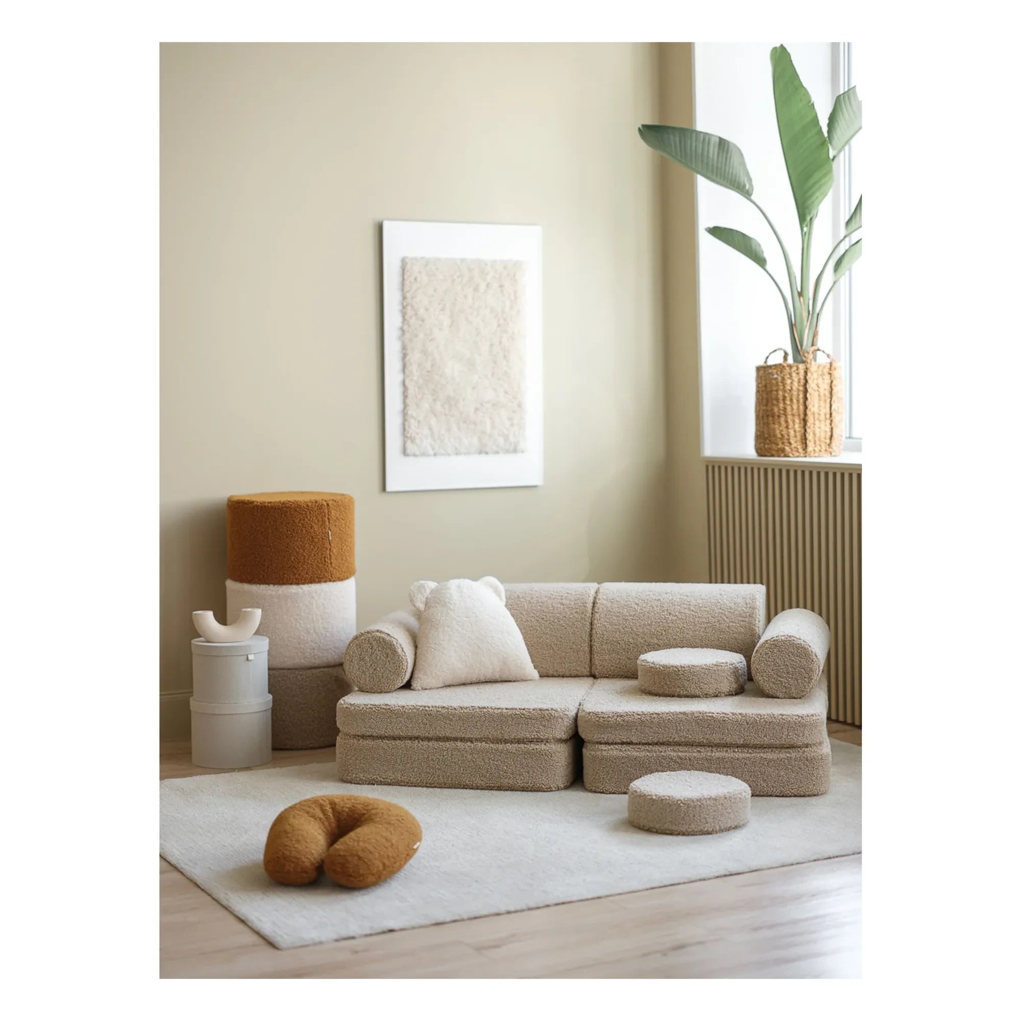 Wigiwama - Sofá modular de peluche | Beige