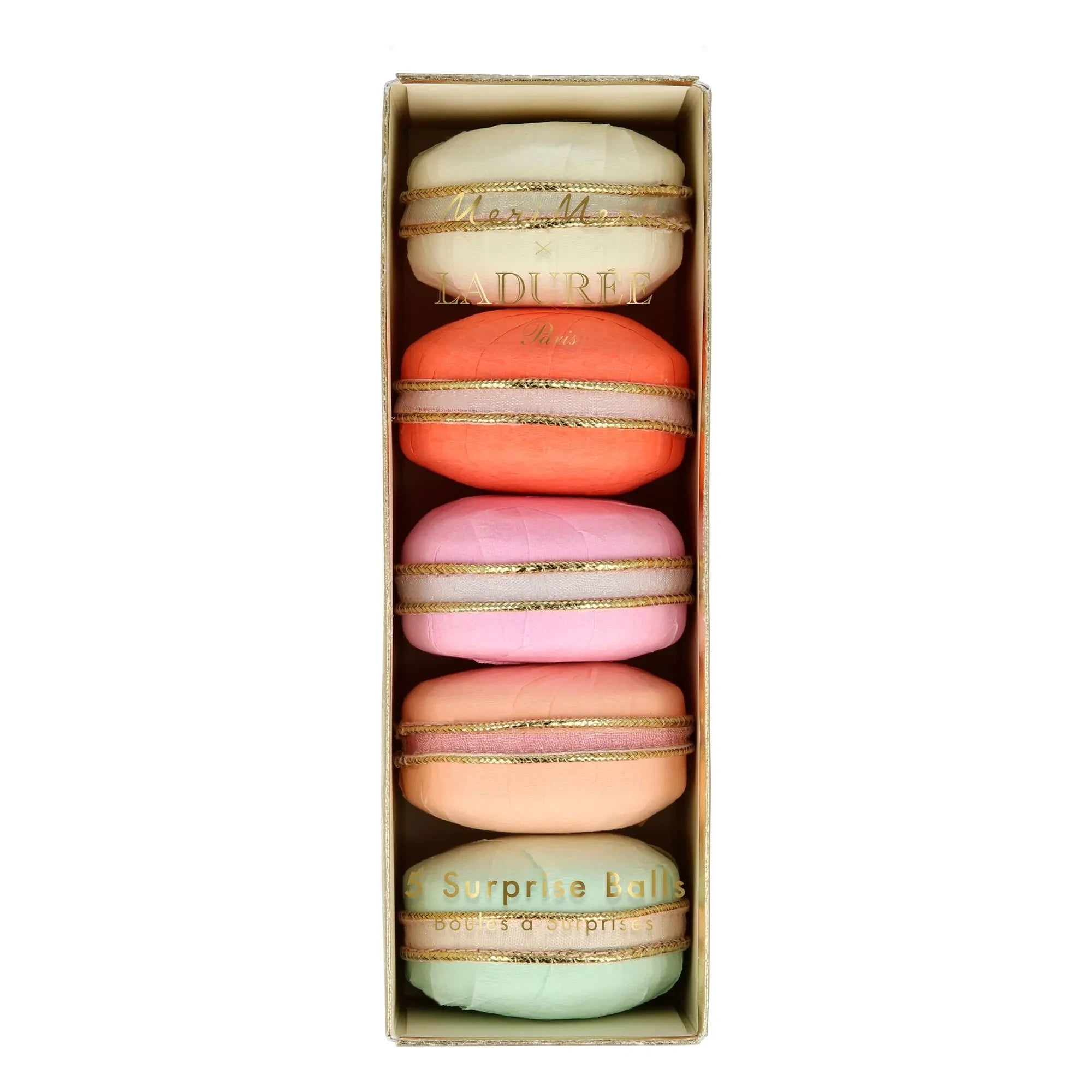 Meri Meri - Sorpresas de Macarons - Meri Meri x Ladurée - Set de 5