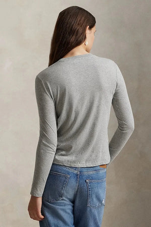 Blusa de algodón de manga larga Polo Ralph Lauren para mujer