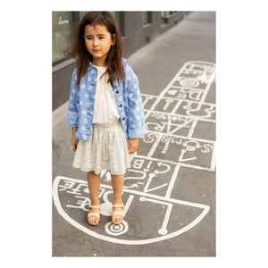 Louis Louise - Chaqueta vaquera floral marrón | Azul claro