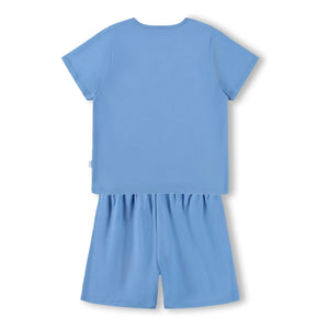 Molo - Pijama de pantalón corto de algodón orgánico Luvis Smile | Azul