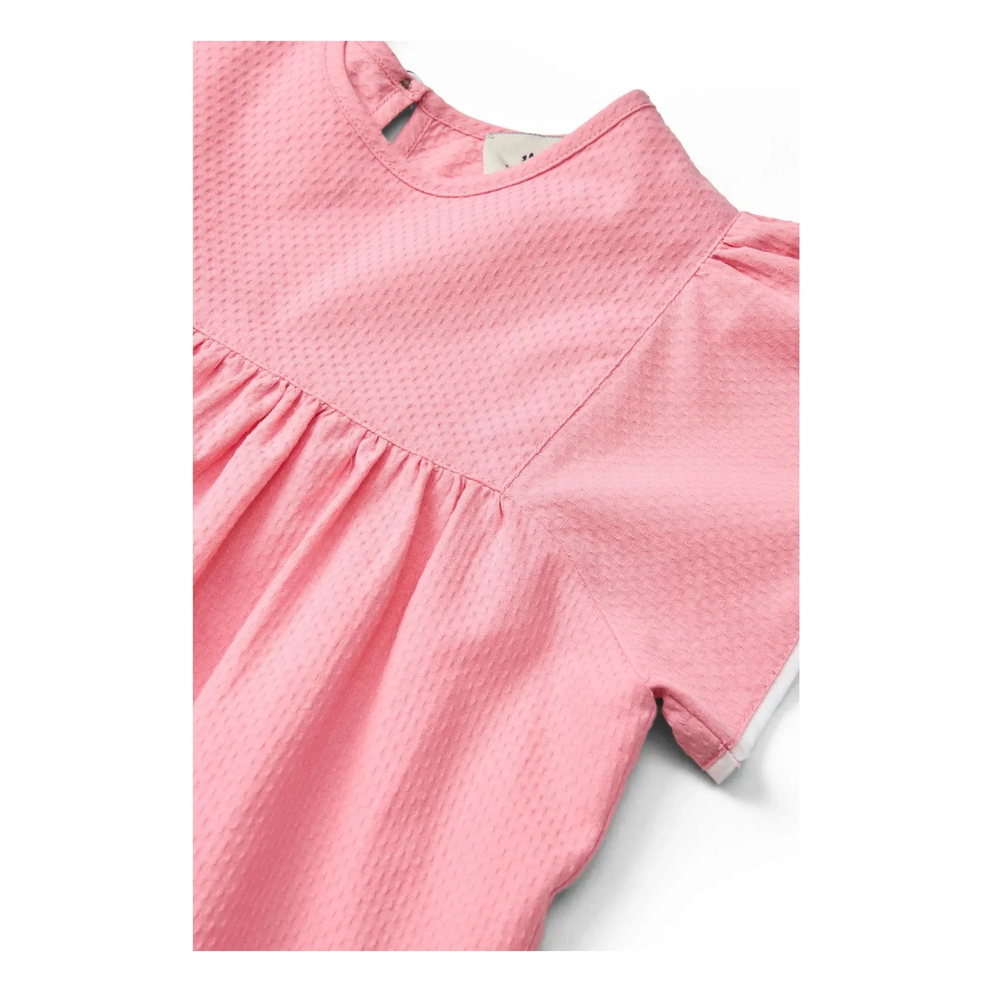 Copenhagen Colors - Blusa con volantes de algodón orgánico | Rosa empolvado