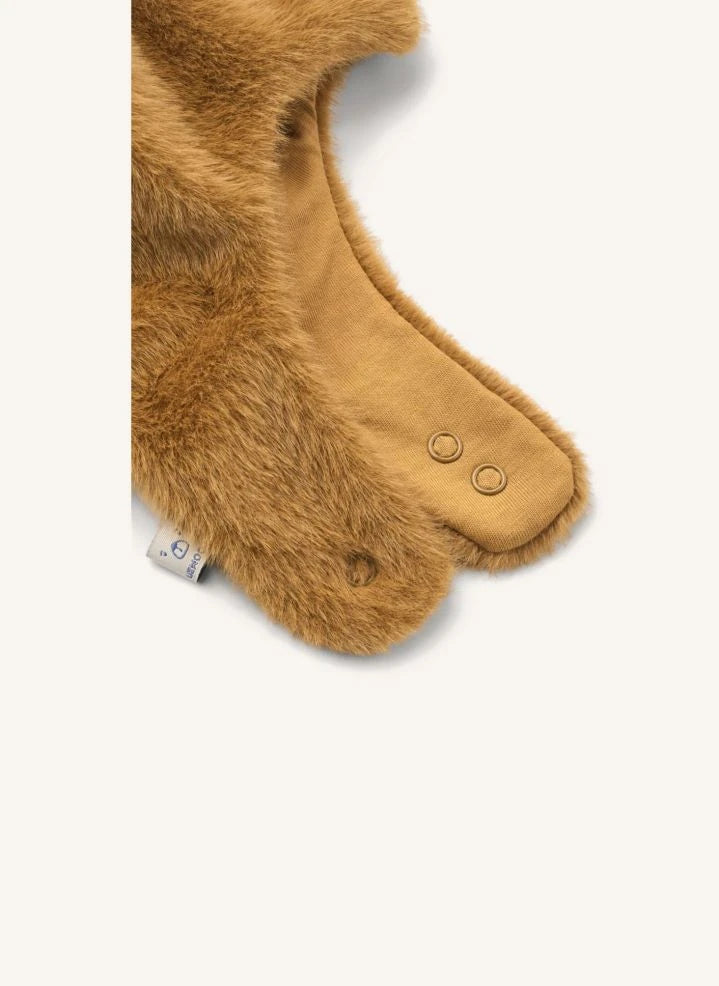 Liewood - Chapka de Piel Lillie Bear Fibra Reciclada | Caramelo