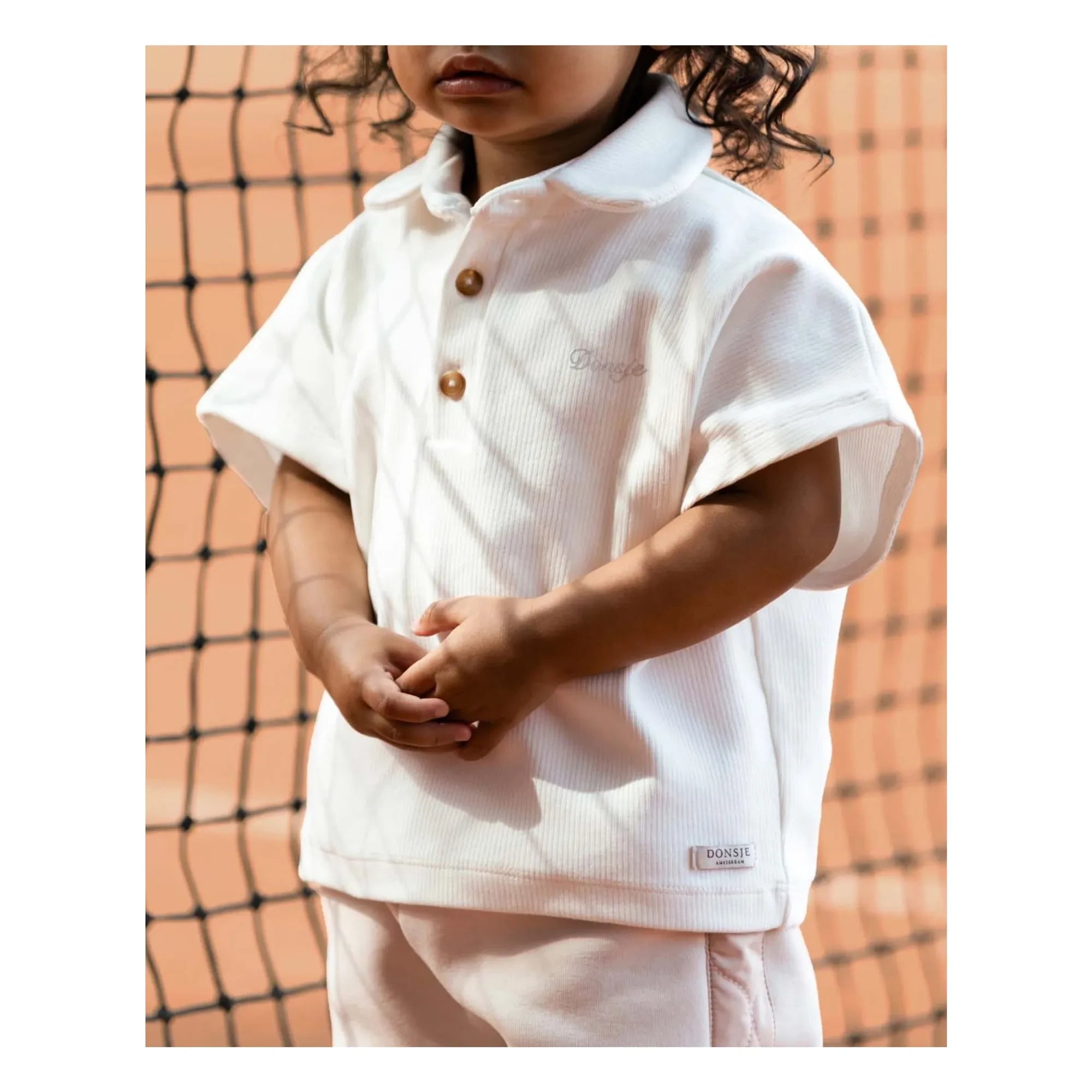 Donsje - Top Ivelle con cuello Claudine | Blanco
