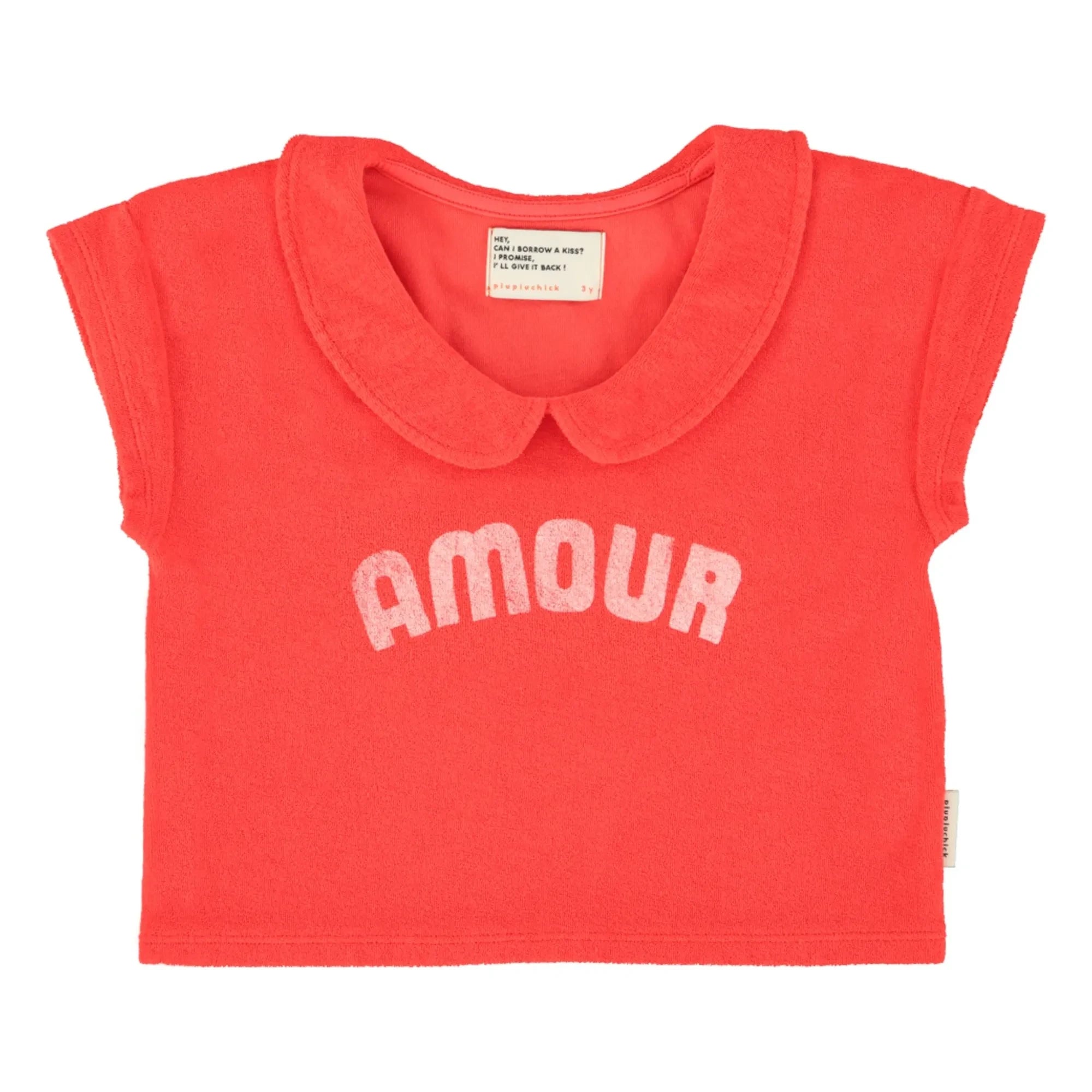 Piupiuchick - Camiseta de algodón orgánico Amour Eponge | Roja