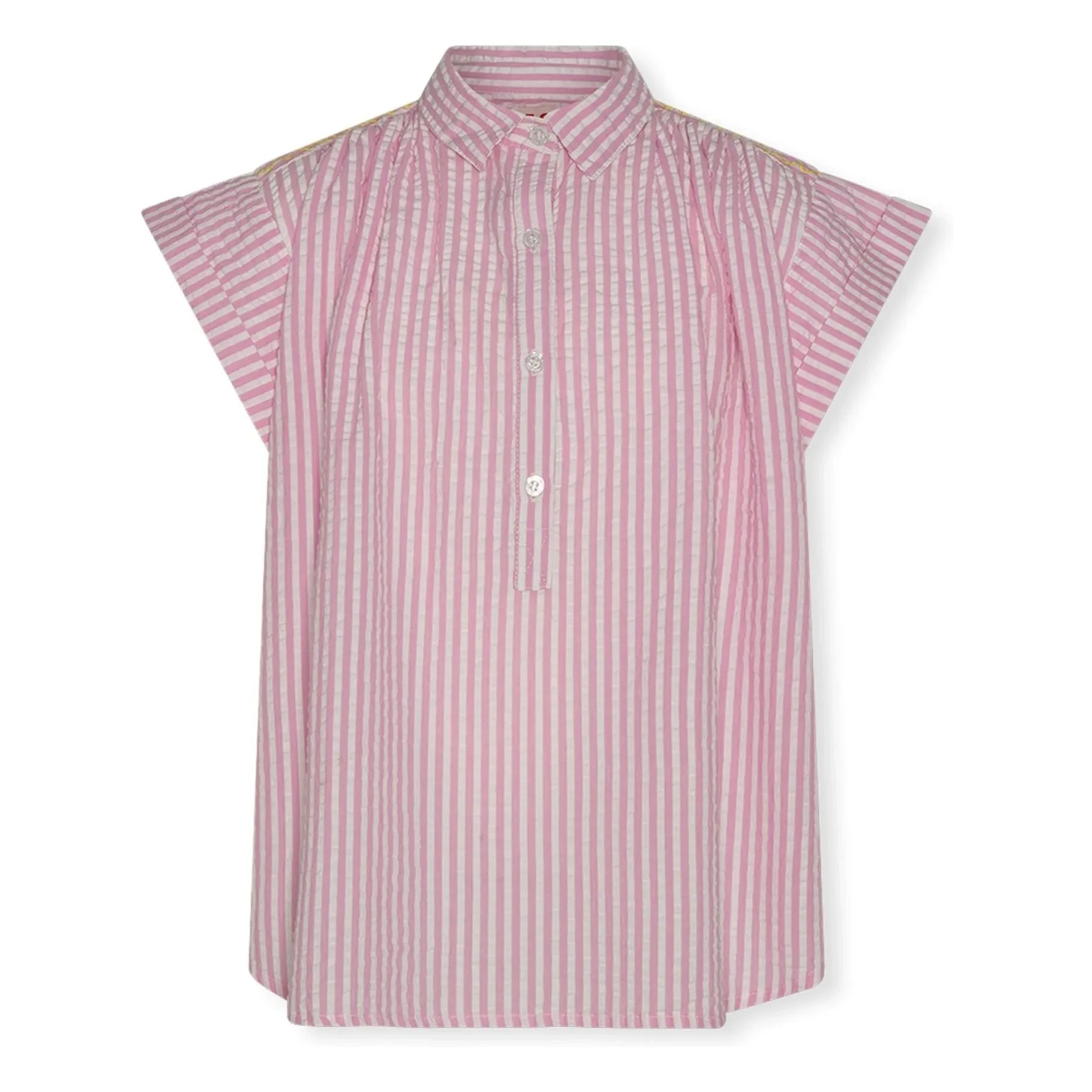 AO76 - Blusa de rayas con botones Eva | Rosa