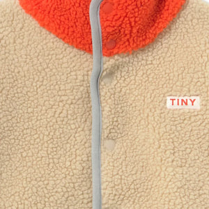 Tinycottons - Chaqueta estilo sherpa con bloques de color | Rosa
