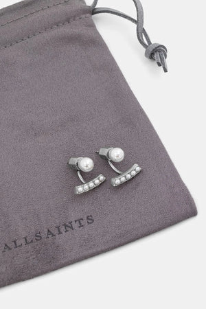 Pendientes de latón con circonitas AllSaints para mujer