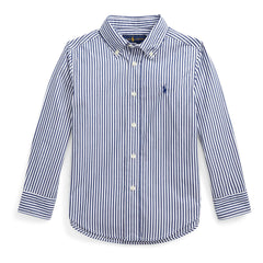 Ralph Lauren - Camisa deportiva a rayas con logo | Azul marino