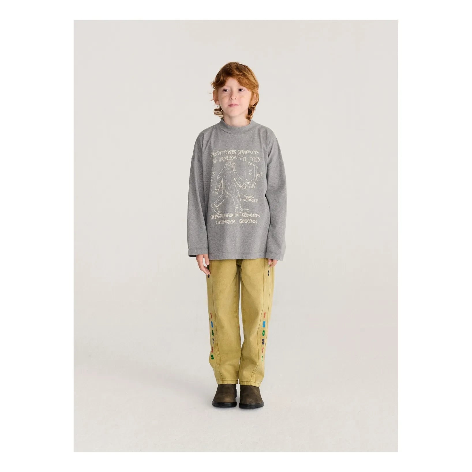 Bobo Choses - Camiseta Yeti | Gris jaspeado