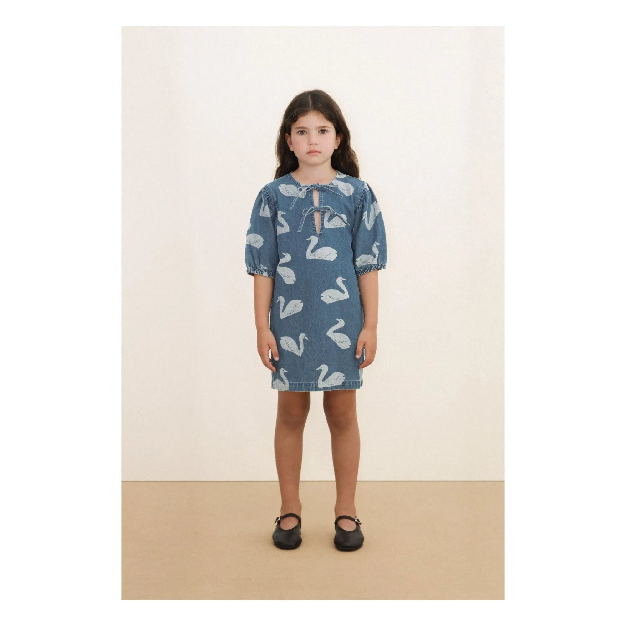 Tinycottons - Vestido Cisnes Vaqueros | Azul