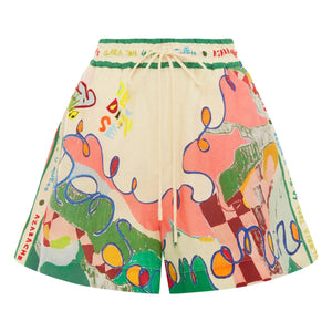 Alémais - Pantalones cortos de lino Nadia | Verde