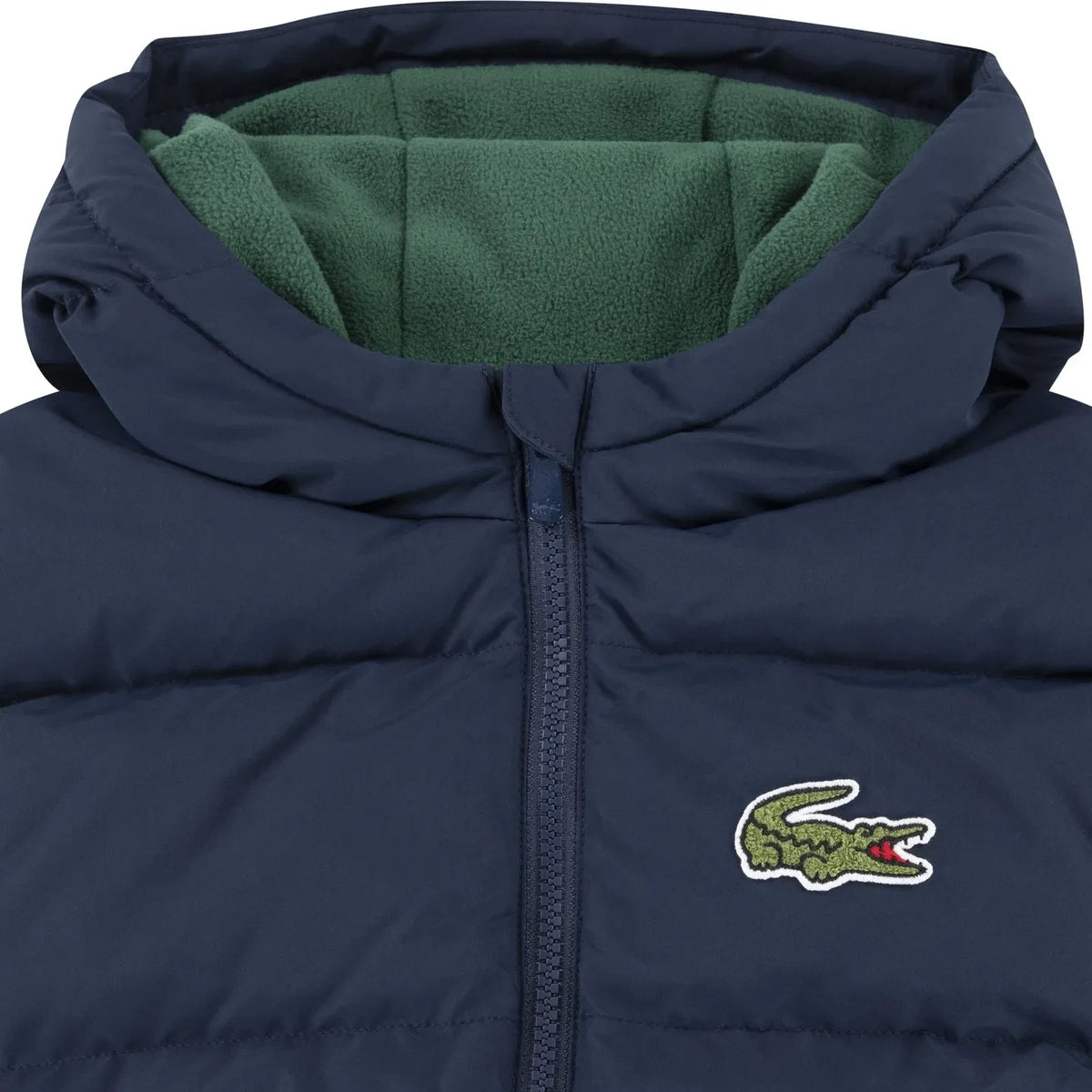 Lacoste - Chaqueta acolchada con logotipo de fibra reciclada | Azul marino