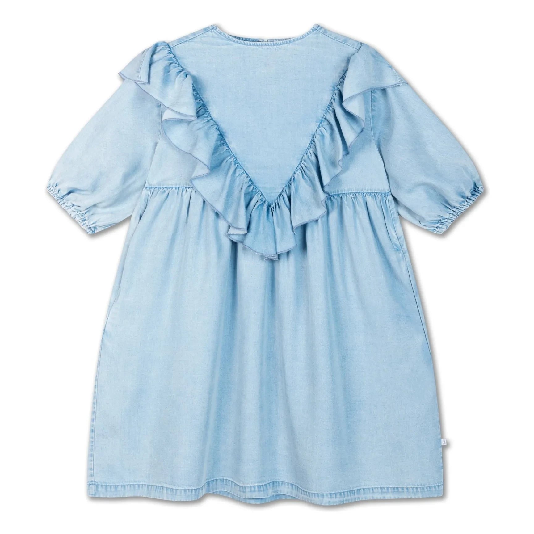 Repose AMS - Vestido con volantes de Tencel | Azul claro