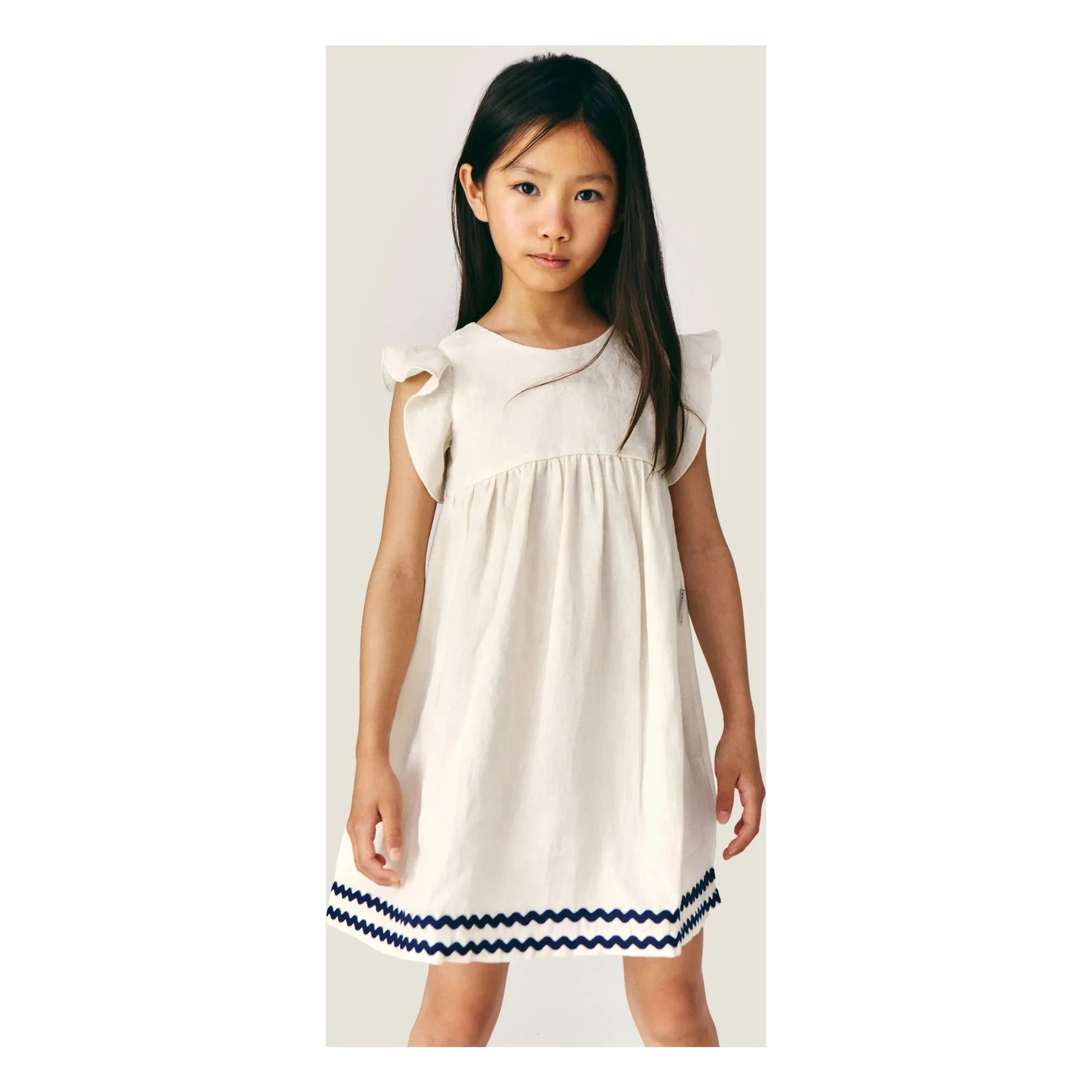 Mipounet - Vestido de lino Isaline | Crudo
