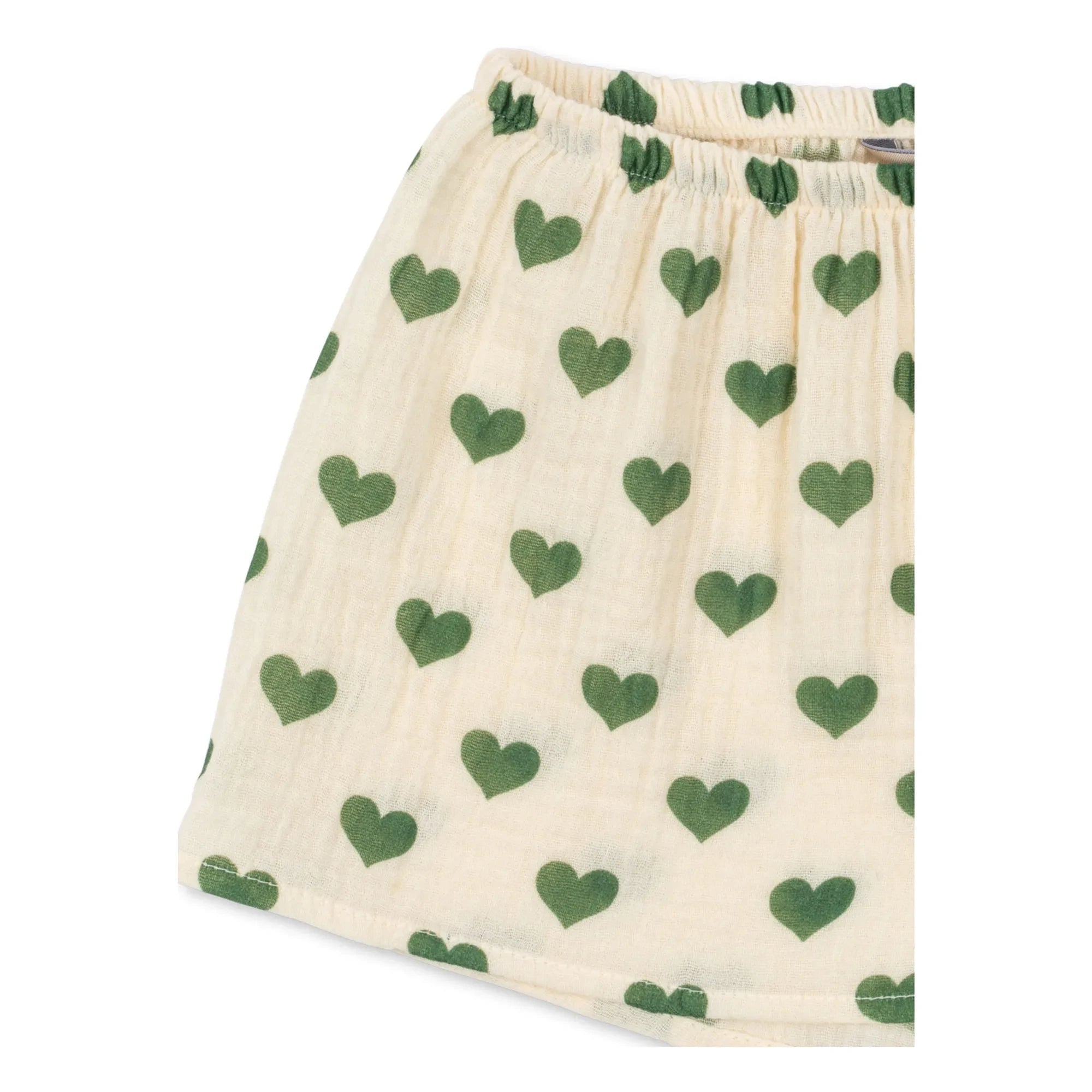 Konges Sløjd - Shorts de algodón orgánico Coco Hearts | Crudo