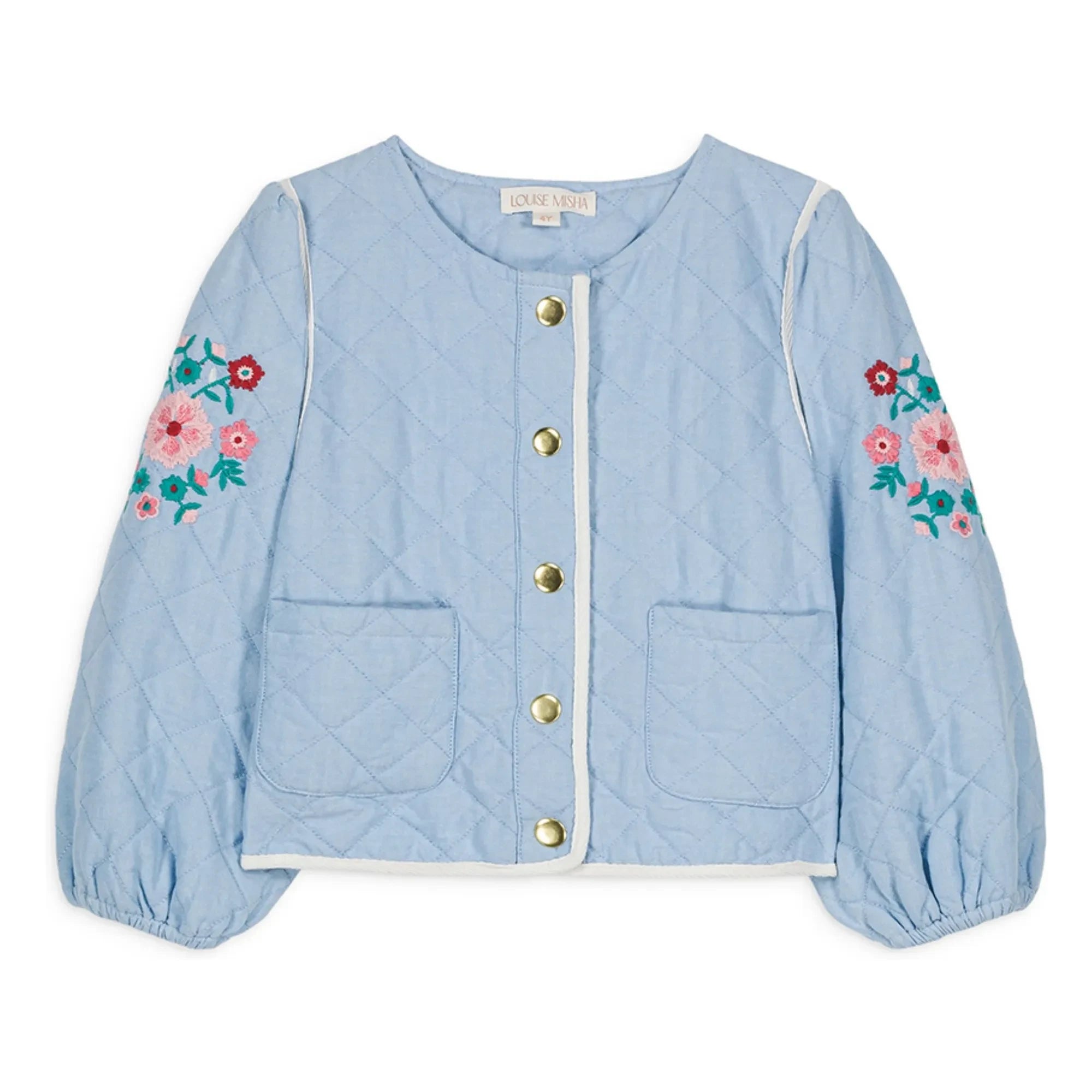 Louise Misha - Chaqueta Joulia de algodón orgánico | Azul claro