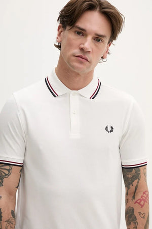 Camiseta de algodón con cuello Twin Tipped de Fred Perry