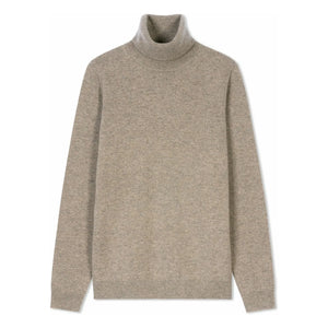 Bompard - Suéter Clásico de Cachemira de Cuello Alto | Beige