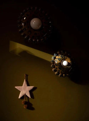 Muskhane - Adorno Navideño de Fieltro en Forma de Estrella | Rosa empolvado