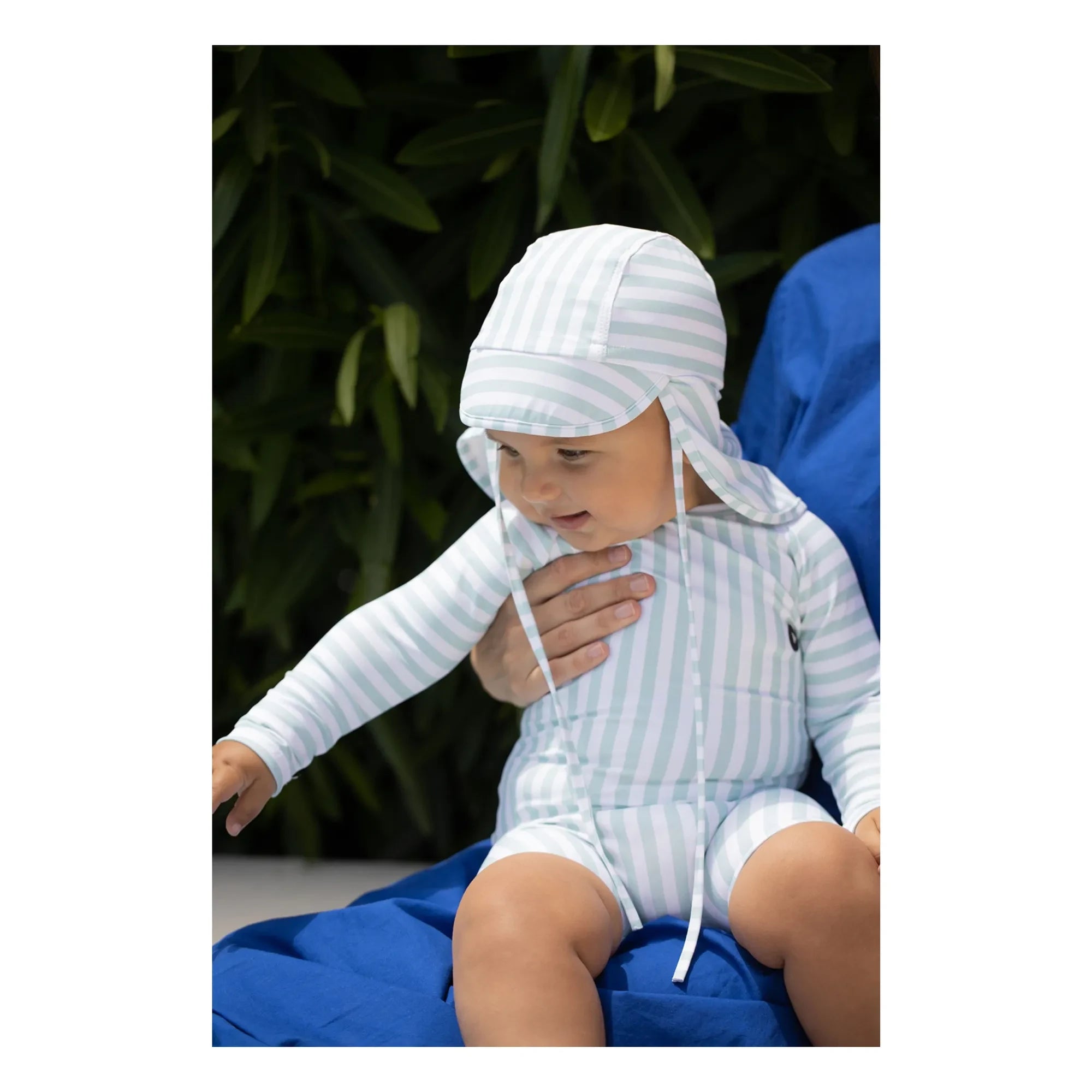 1+ in the family - Gorro a rayas Eivissa | Verde almendra