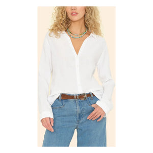 Xirena - Camisa Scout de muselina de algodón | Blanco