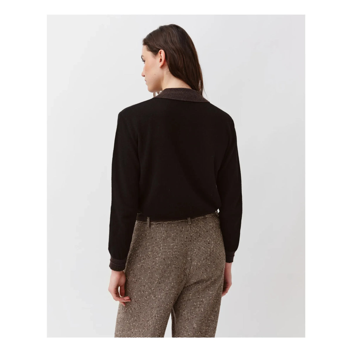 Diega - Polco Jersey de Lana | Negro
